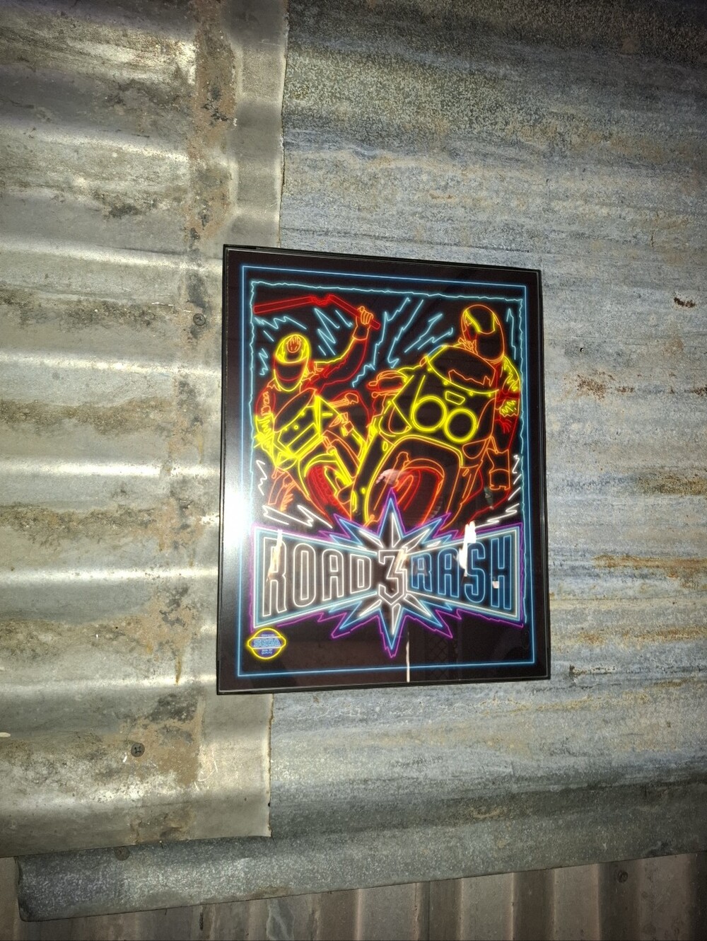 Neon Road Rash 3 Alt Cover Retro Sega Genesis Framed Art Print By Neon Nicho